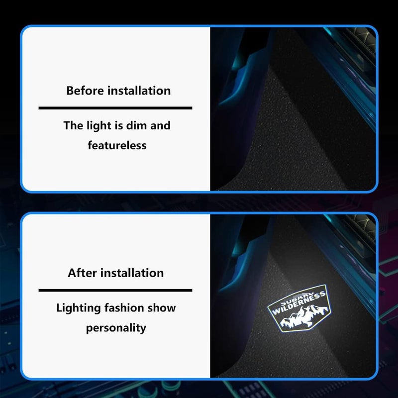 uunonaha 2 pcs Non-Fading LED Car Door Logo Lights Courtesy Projector Laser Welcome Light Ghost Shadow Forester Accessories Puddle lamp Compatible with Forester (Wilderness) - Image 4